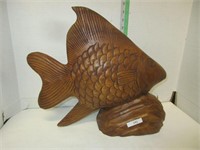 14 inch Wood Fish Solid