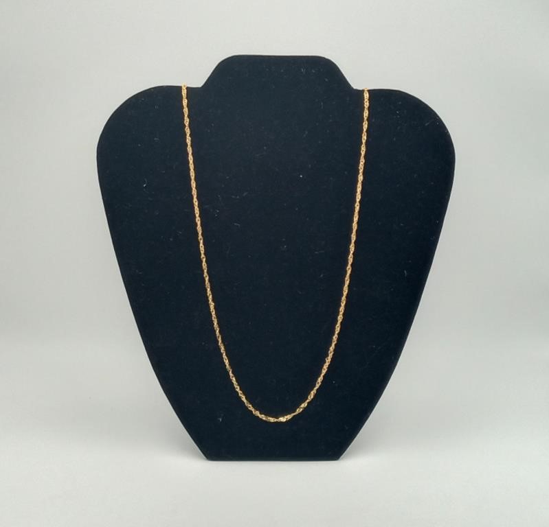 14K Yellow Gold Chain Necklace 4 grams