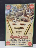 11 x 16" Metal REMINGTON Gun Ammo Sign