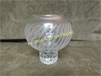 1995 Signed Oliver Glass Vase Clear Color