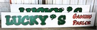 Lucky's Gaming Parlor Signs