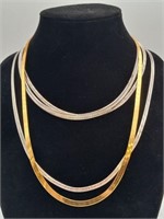 4- Sterling Braid Necklaces