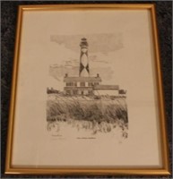 Ron Harris Framed Lighthouse Print-Signed #317/500