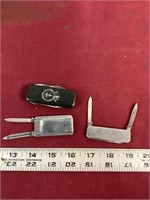 Three Compact Clip/Pocket Knives and More