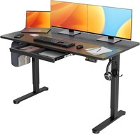 Standing Desk with Drawers  55 Inch  Black