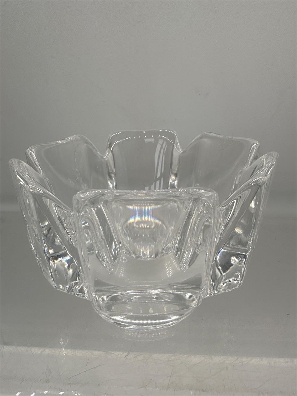 Orrefors crystal candle holder