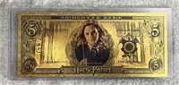 Harry Potter Gringotts Bank 24K Gold Plated Five