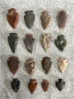 16 Assorted Arrowheads