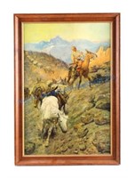 Charles Russell Framed Print on Canvas
