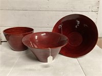 Set of 3 Bamboo Lacquerware Bowls
