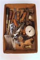 Lot, vintage tools, advertising and collectibles