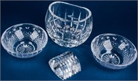 Waterford Baccarat Crystal Bowls Dish Card Holder