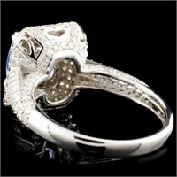 18K Tanzanite & Diamond Ring: 2.95ct & 1.13ctw
