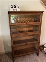 Vintage Oak Lawyer's Bookcase 54" x 34" x 12"