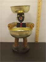 Vintage bottle cap ashtray doll 12inches tall