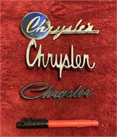 (3) Assorted “Chrysler” Car Emblems