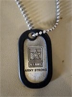 Army strng / proud army mom dog tag necklace
