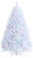 Retail$130 6ft a white Iridescent Christmas Tree