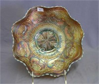Dragon & Lotus ruffled bowl - aqua opal
