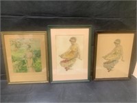 3 Bessie Pease Gutmann Framed Prints