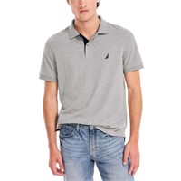 Nautica Men's XL Short Sleeve Polo Shirt, Grey