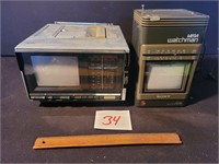 Portable Vintage TV Lot Goldstar Sony Watchman
