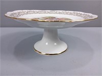 Vintage Gloria Royal Bayreuth Pedestal Cake Plate