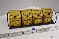 Vintage Tin Spice Rack