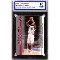 2003 Upper Deck Lebron James Rookie Graded 10