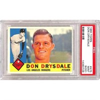 1960 Topps Don Drysdale Psa 9 Oc