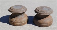 2 milk can step stools 7"tall