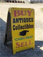 Buy antiques double sided sign