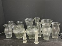2 Clear Vintage Ribbed Glass Bowls, And More