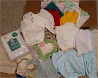 3 Boxes Vintage Baby Clothes