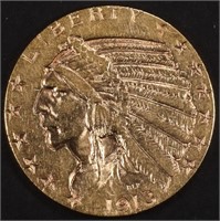 1913-S $5 INDIAN GOLD COIN BU