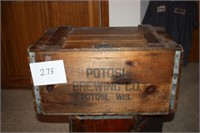 Potosi Brewing Co Wooden Box with Lid