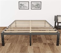 3500lbs 14in Steel & Wood Bed Frame (Full)