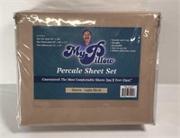 New My Pillow Percale Sheet Set-Size Queen