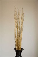 12 Stem Dried Curly Willow Branches Gold
