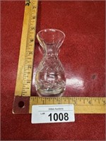 Vintage crystal petite vase
