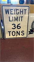 Metal road sign -30 X 24 inches
