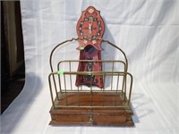 MAGAZINE RACK, SMALL CLOCK