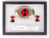 7th Division Belt Buckle and Insignia