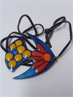 Colorful Metal Fish Pendent Necklace