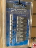 7 PC 3/8" DRIVE METRIC HEX BIT SOCKET SETS (2)