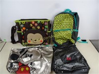 Lot of 4 Backpacks and Bags 1 Mickey Mouse 1