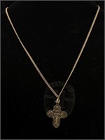 Sterling Silver Catholic Necklace - 20 in