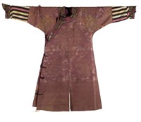 19th C. Silk Dragon Robe