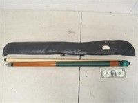 Viking Green Accent Pool Cue w/ Case