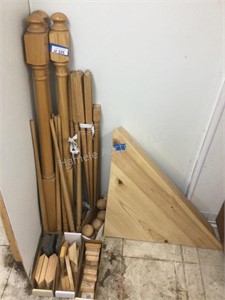 Lot of spindles and other wood parts